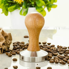 Load image into Gallery viewer, High Stainless Steel 58mm Wooden Handle Coffee