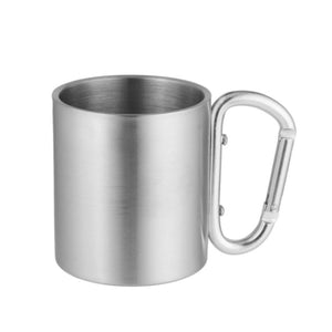 Outdoor Stainless Steel Coffee Mug with Carabiner