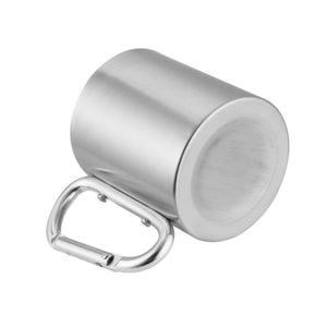 Outdoor Stainless Steel Coffee Mug with Carabiner